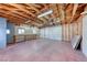 Large garage with overhead door and built-in workbench at 801 7Th St, Boulder City, NV 89005