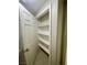 Pantry with white shelves provides great storage capacity for any homeowner at 833 Aspen Peak Loop # 1014, Henderson, NV 89011