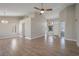 Bright living room featuring hardwood floors and high ceilings at 8608 Millsboro Dr, Las Vegas, NV 89134