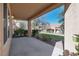 Covered patio with view of backyard and community at 8608 Millsboro Dr, Las Vegas, NV 89134