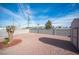 Large backyard with gravel landscaping and storage shed at 1208 Clairemont St, Las Vegas, NV 89110