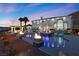 Luxury pool and spa with fire features and mountain views at 1610 Hardrock St, Las Vegas, NV 89156