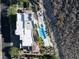 Modern home aerial view, showcasing pool and landscaping at 1635 Liege Dr, Henderson, NV 89012