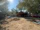 This is a shot of the backyard which is dirt and has an unfinished pool at 2127 Crawford St, North Las Vegas, NV 89030