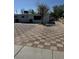 Wide view of the paver brick driveway leading up to the home at 2127 Crawford St, North Las Vegas, NV 89030