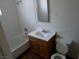 Bathroom with a bathtub, sink, and toilet at 2139 Crawford St, North Las Vegas, NV 89030