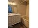 Bathroom with tub and double vanity at 2200 S Fort Apache Rd # 2050, Las Vegas, NV 89117