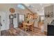 Dining area with hardwood floors and a grandfather clock at 2715 Coral Cliffs Ct, North Las Vegas, NV 89031