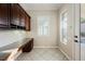 Home office with built-in desk and cabinets at 2768 Liberation Dr, Henderson, NV 89044