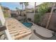 View of the pool and surrounding landscape from above at 2768 Liberation Dr, Henderson, NV 89044