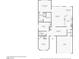 Floorplan for a single-story home with three bedrooms, two bathrooms, living room, dining room, and garage at 3363 Blue Ribbon Downs St, Las Vegas, NV 89122