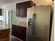 Kitchen with stainless steel refrigerator and ample cabinet space at 3712 San Joaquin Ave, Las Vegas, NV 89102