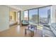 Spacious living room with city views and access to bedroom at 3726 Las Vegas Blvd # 2702, Las Vegas, NV 89158