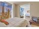 Comfortable bedroom with city views and access to living area at 3726 Las Vegas Blvd # 2702, Las Vegas, NV 89158