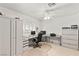 Home office with built-in desk and ample storage at 5112 Palm View Dr, Las Vegas, NV 89130