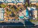 Aerial view of an apartment complex with pool and surrounding landscaping at 5160 Indian River Dr # 329, Las Vegas, NV 89103