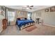 Large main bedroom with king-size bed and ample closet space at 6104 Talbot Springs Ct, North Las Vegas, NV 89081