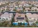 Aerial view of the home and surrounding neighborhood, showcasing its setting at 7307 Iron Oak Ave, Las Vegas, NV 89113