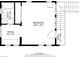 Upper floor plan featuring a bedroom and bath at 7307 Iron Oak Ave, Las Vegas, NV 89113