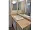 Bathroom with granite countertop and updated vanity at 8101 W Flamingo Rd # 1112, Las Vegas, NV 89147