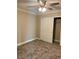 Bedroom with carpet, closet, and ceiling fan at 8101 W Flamingo Rd # 1112, Las Vegas, NV 89147