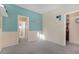 Spacious bedroom with two-toned walls and an ensuite bathroom at 8157 Amy Springs St, Las Vegas, NV 89113