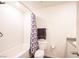 Clean bathroom, shower/tub combo, and updated vanity at 9131 Hitmaker St, Las Vegas, NV 89113