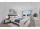 Main bedroom with plush bed and calming color scheme at 9525 Ponderay Ct, Las Vegas, NV 89149