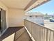 Private balcony with view of parking lot at 100 S Crestline Dr # 57, Las Vegas, NV 89107