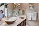 Elegant bathroom with double sinks and modern vanity at 1036 Novara Ln, Las Vegas, NV 89144