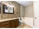 Updated bathroom with tile shower, soaking tub, and modern vanity at 10550 W Alexander Rd # 1156, Las Vegas, NV 89129