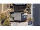 Aerial view of house with solar panels and backyard at 1112 Via Monticano, Henderson, NV 89052