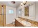 Updated bathroom with double vanity and large walk-in shower at 1401 S 17Th St, Las Vegas, NV 89104