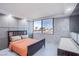 Second bedroom with city views and large windows at 205 E Harmon Ave # 1012, Las Vegas, NV 89169