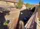 View of backyard with gravel, artificial turf and a pathway at 2321 Martinique Ave, Henderson, NV 89044