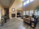 Spacious living room featuring a fireplace and hardwood floors at 2321 Martinique Ave, Henderson, NV 89044