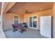 Covered patio with seating area and ceiling fan at 3614 E Routt Way, Pahrump, NV 89061