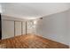 Bright bedroom with wood floors and sliding door to patio at 3642 Haverhill St, Las Vegas, NV 89121