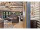 Rustic bathroom with a sink and barn door at 4187 Matterhorn Way, Mount Charleston, NV 89124