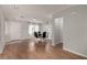 Dining room with a round table and six black chairs at 7453 Vital Ct, Las Vegas, NV 89149