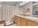 Double vanity bathroom with shower/tub combo at 1020 Blue Lantern Dr, Henderson, NV 89015