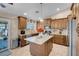 Spacious kitchen with granite countertops and wood cabinets at 1020 Blue Lantern Dr, Henderson, NV 89015