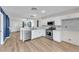 Modern kitchen with stainless steel appliances, white cabinets, and breakfast bar at 10452 Prairie Schooner Ave, Las Vegas, NV 89129