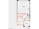 Floorplan of first story layout showing Bedroom 3, Garage, Bathroom 3, entry and porch at 1521 Bat Hawk St, Las Vegas, NV 89138