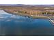 Aerial view showcasing lakefront property and marina at 20 Via Mantova # 309, Henderson, NV 89011