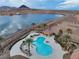 Community pool with lake views; resort-style amenities at 20 Via Mantova # 309, Henderson, NV 89011