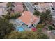 Aerial view of single-story house with pool and landscaped backyard at 2000 Catalina Marie Ave, Henderson, NV 89074