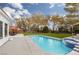 Inviting backyard with pool, spa, gazebo, and lush landscaping at 2000 Catalina Marie Ave, Henderson, NV 89074