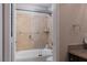 Relaxing bathroom with bathtub and shower combination at 2000 Catalina Marie Ave, Henderson, NV 89074