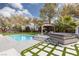 Relaxing backyard pool and spa with gazebo and patio at 2000 Catalina Marie Ave, Henderson, NV 89074